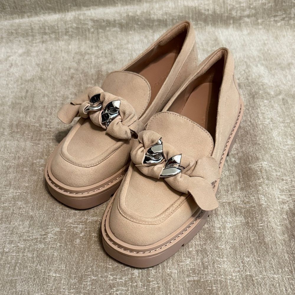 Nordstrom Trinity Lug Sole Pink Leather Loafers